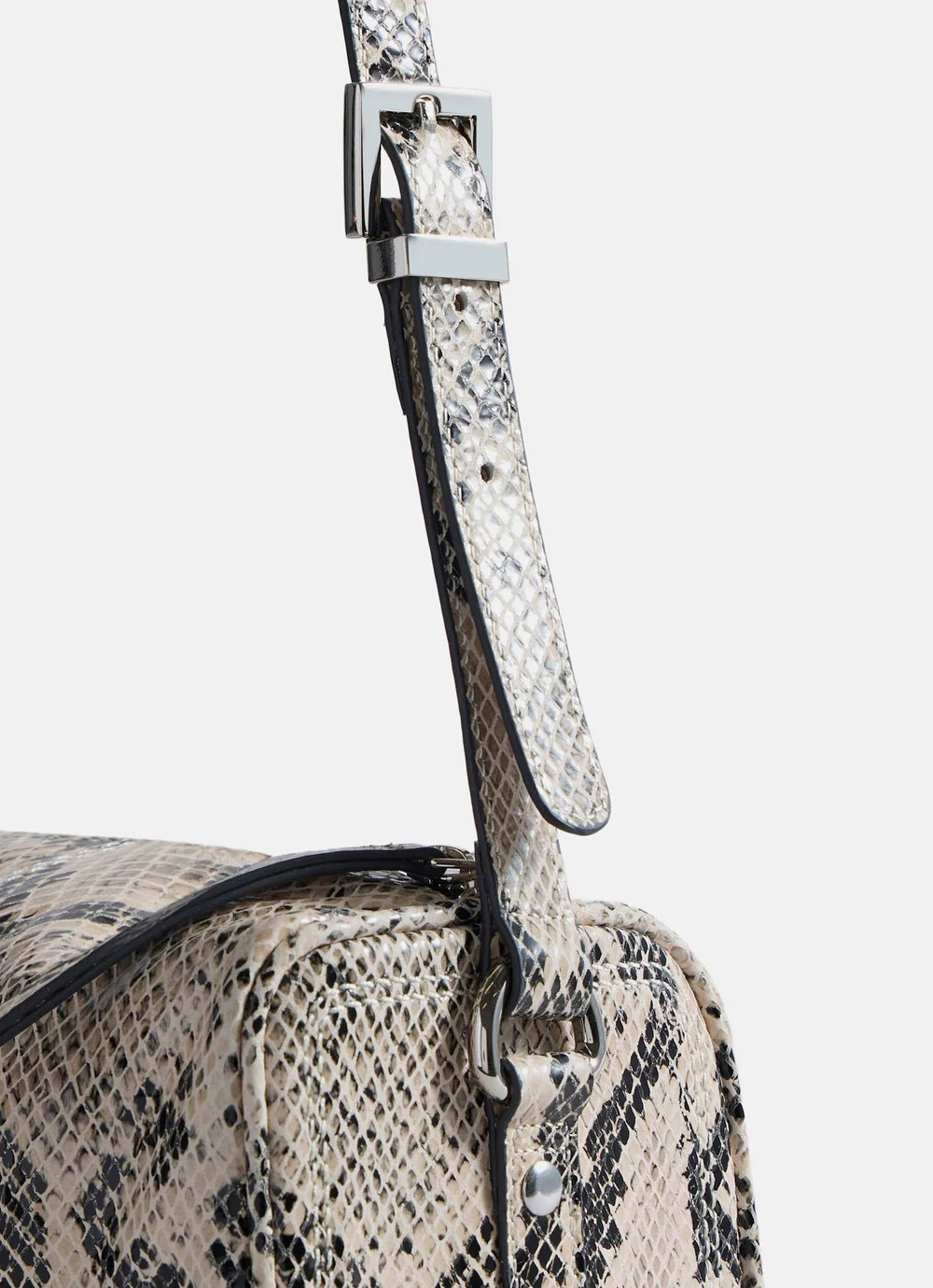 Matilda Snake Print Leather Shoulder Bag | Mint Velvet