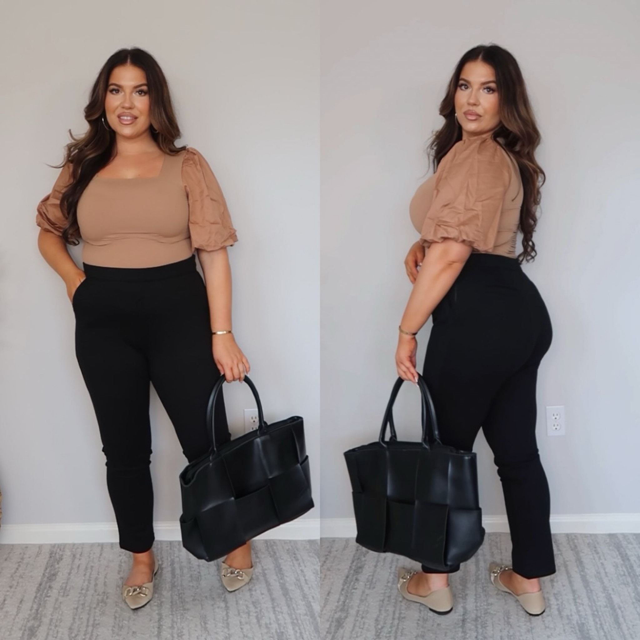 Stretchy, Comfy Amazon Work Inspo! Pants are currently unavailable so I linked similar work pants that I love! Wearing a L in top and like always, also linked my accessories & undergarments! 

#LTKMidsize #LTKWorkwear
