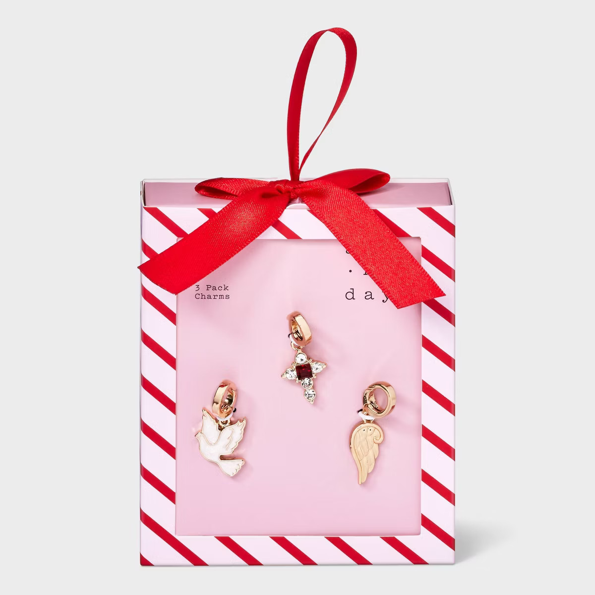 Angel Cross and Wing Charm Necklace Set 3pc - A New Day™ Gold | Target