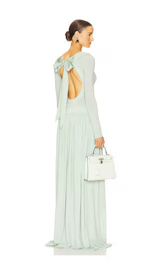 Helsa Aesther Jersey Dress in Green. - size S | Revolve Clothing (Global)