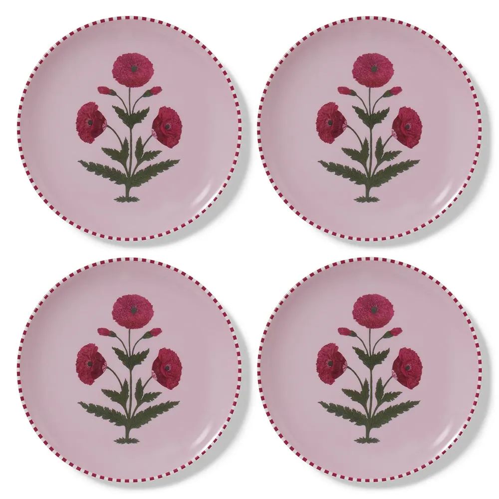 Good Earth Blooming Poppies Dinner Plate Set | The MET
