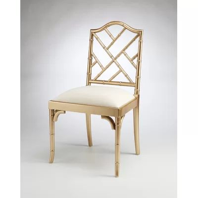 Hilal Solid Wood Dining Chair Bayou Breeze Color: Gold | Wayfair North America