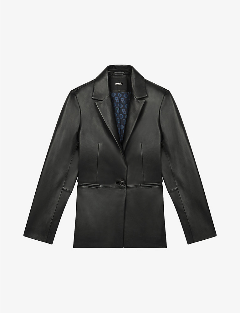 Vadimo fitted-waist leather blazer | Selfridges