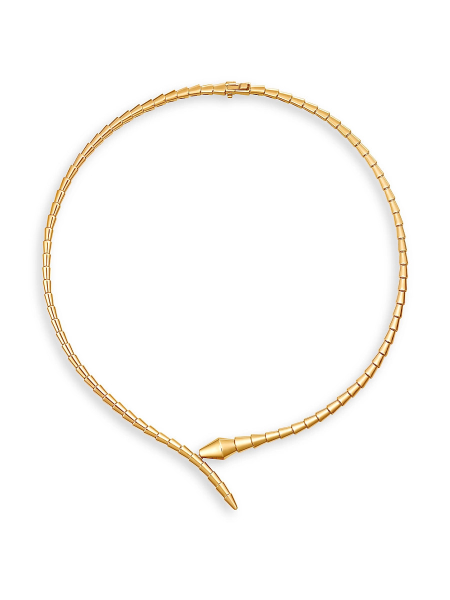 Women's Serpenti Viper 18K Gold Choker - Yellow Gold - Size 14.5 | Saks Fifth Avenue