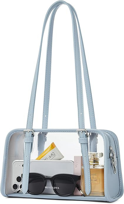 Clear Bag for Stadium Events, Women's Clear Purse | Clear Shouler Bag, Stadium Approved, Anti The... | Amazon (US)