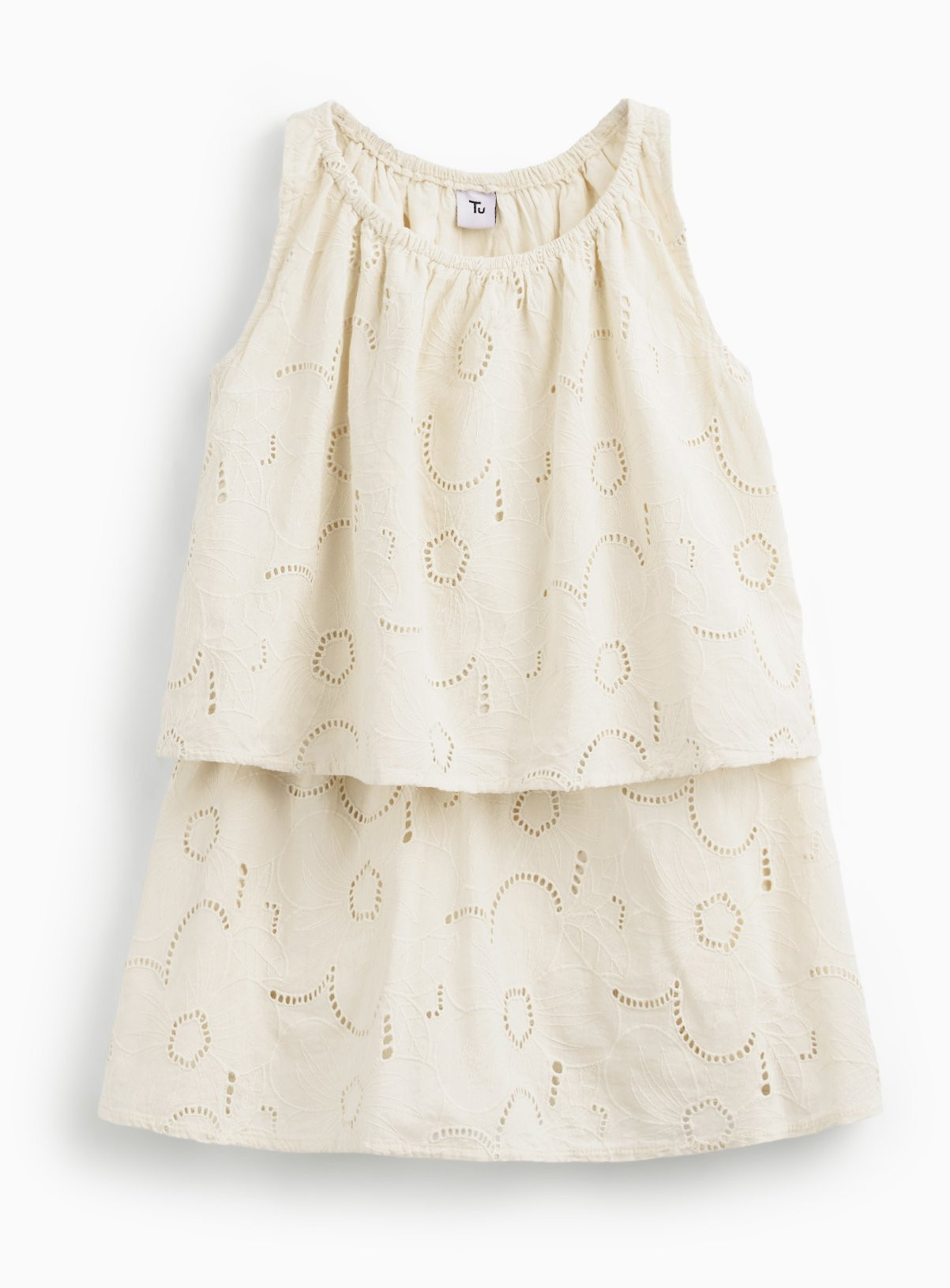Cream Floral Broderie Top & Skirt Set 4-5 years | Tu Clothing