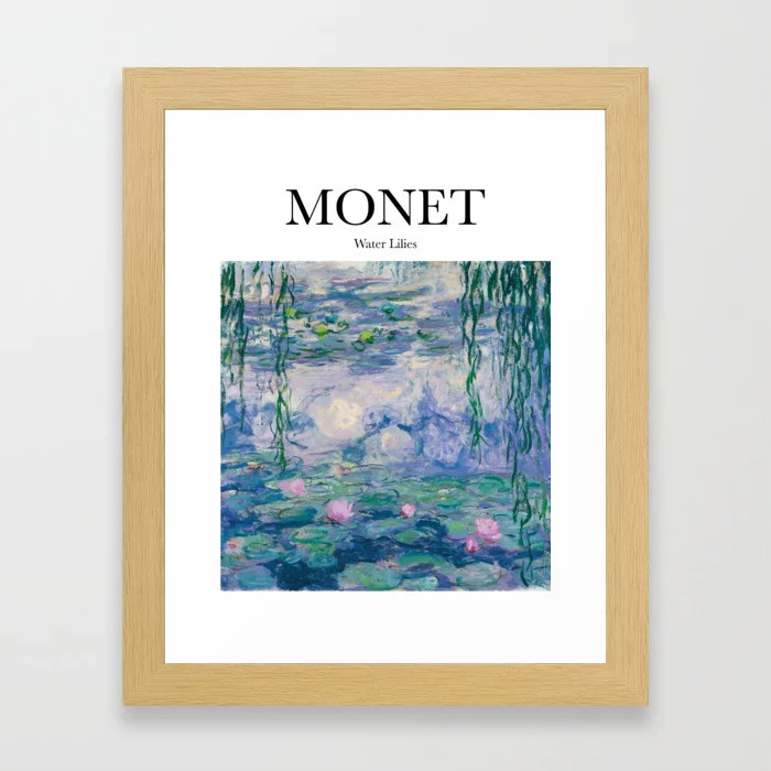 Monet - Water Lilies Framed Art Print | Society6