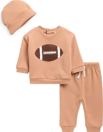 PL Baby by Petit Lem Football Sweatshirt, Joggers & Hat Set | Nordstromrack | Nordstrom Rack