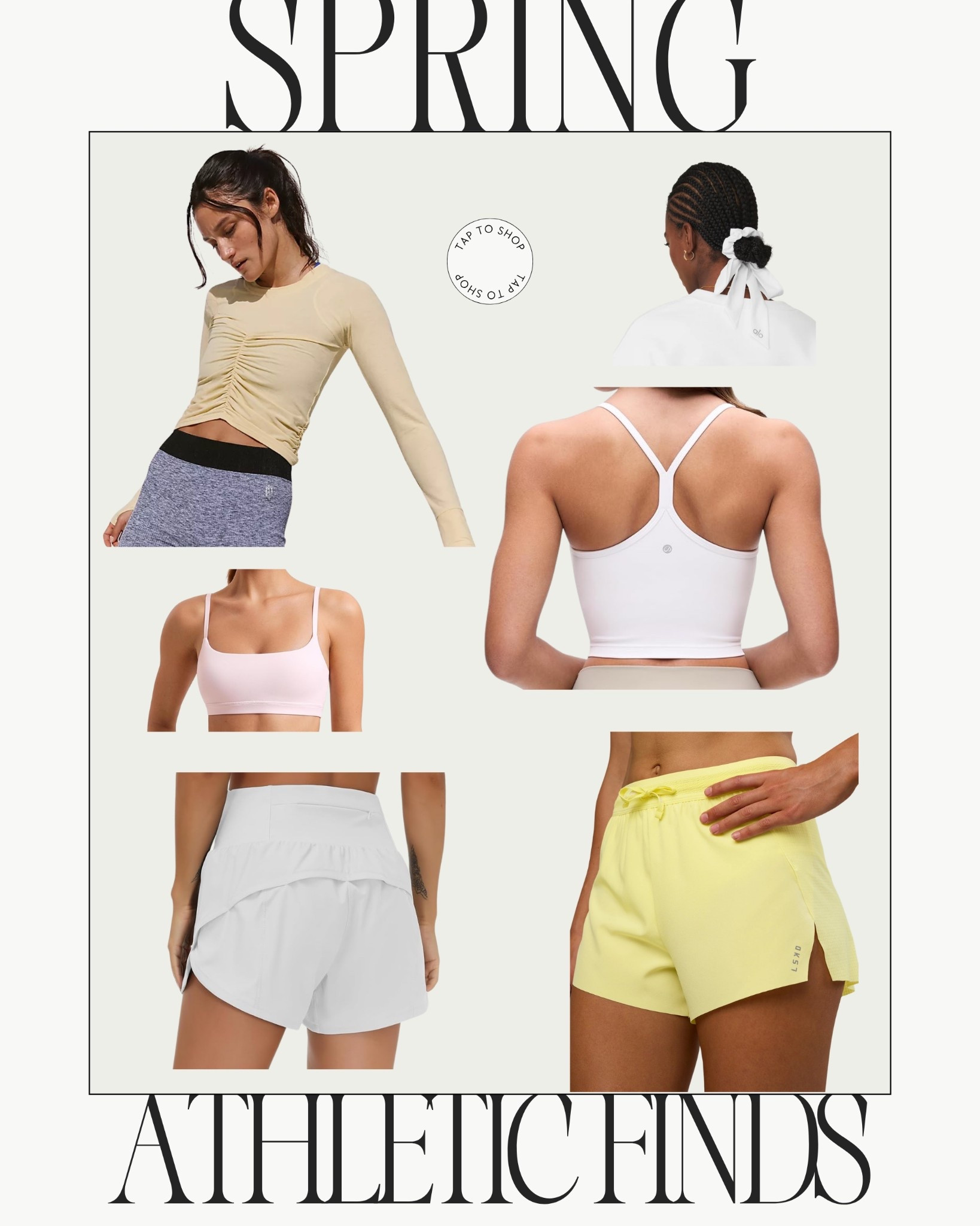 Spring // spring athletic clothes // gym // gym outfit // spring gym outfit // yellow // pink // white // Amazon // alo // free people 

#LTKootd #LTKActive #LTKSeasonal