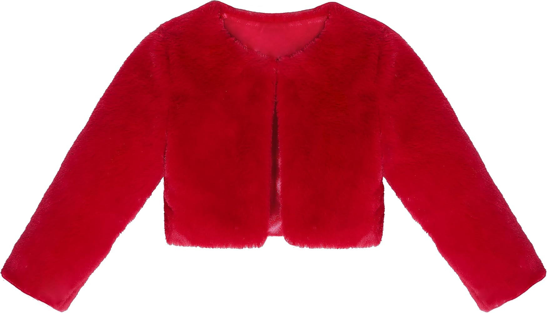 Lilax Girls Cozy Faux Fur Long Sleeve Crew Neck Dress Coat | Amazon (US)