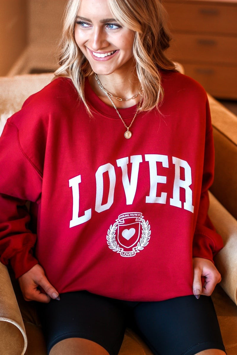 Lover Collegiate Sweatshirt | Girl Tribe Co.