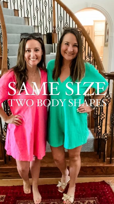 Things just fit differently on different shapes! And it’s okay!😆 We loved this designer inspired romper from @amazon! It comes in soooo many colors and is such a great price! A throw and go or as a coverup! We are both wearing XS here so make sure you size down!

#LTKMidsize #LTKFindsUnder50 #LTKOver40