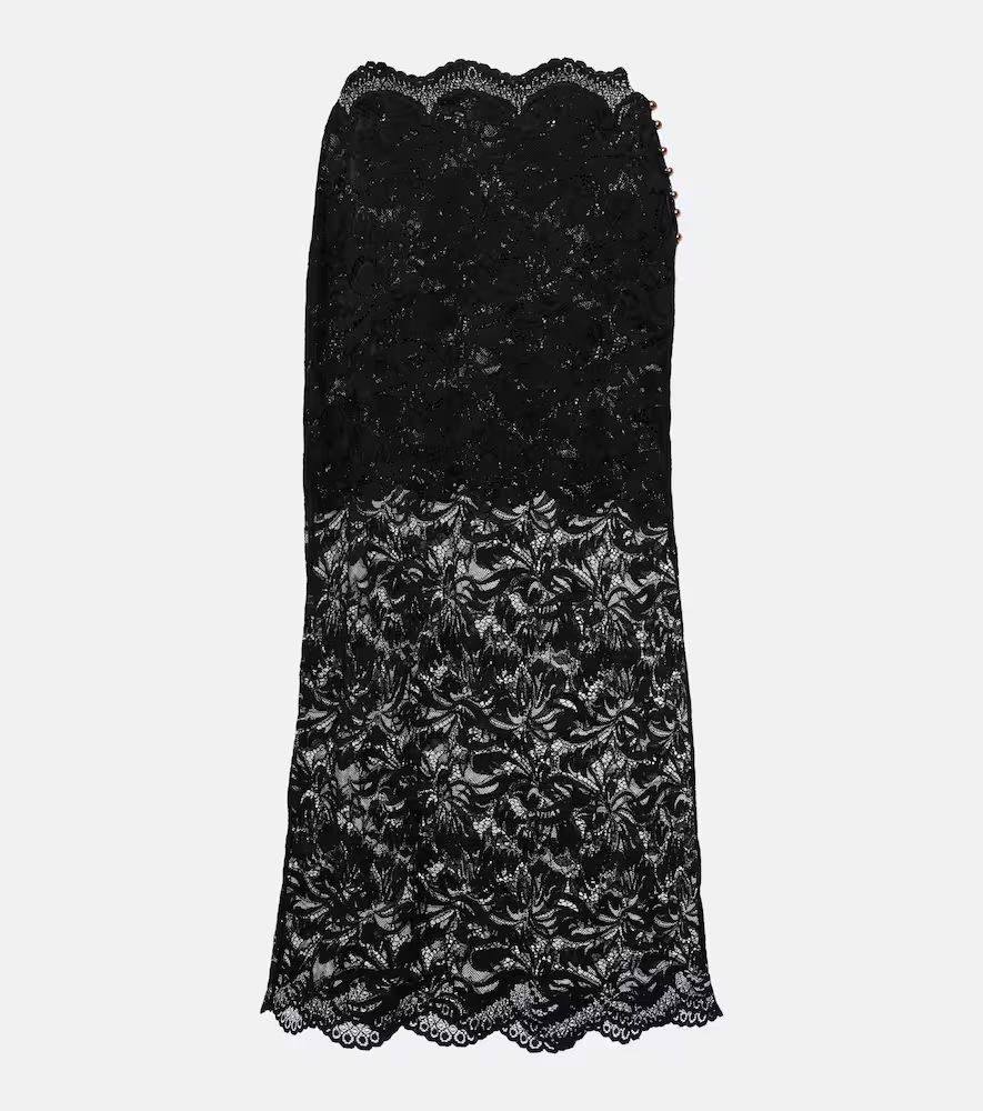 Rabanne Floral lace midi skirt | Mytheresa (INTL)