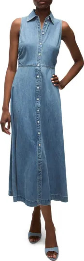 Fuller Sleeveless Denim Midi Shirtdress | Nordstrom Rack