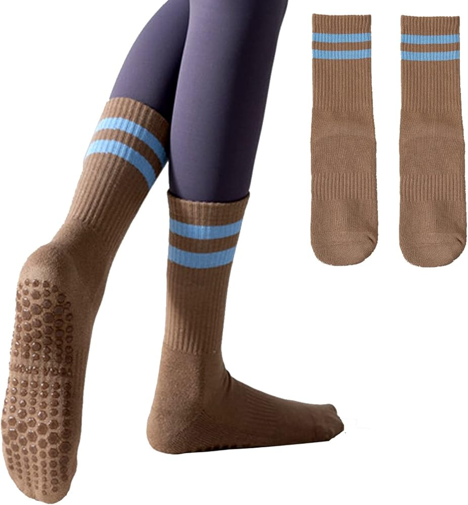 JCZANXI Yoga Socks with Grips for Women, Non Slip Grip Socks for Yoga, Pilates, Barre, Dance | Id... | Amazon (US)