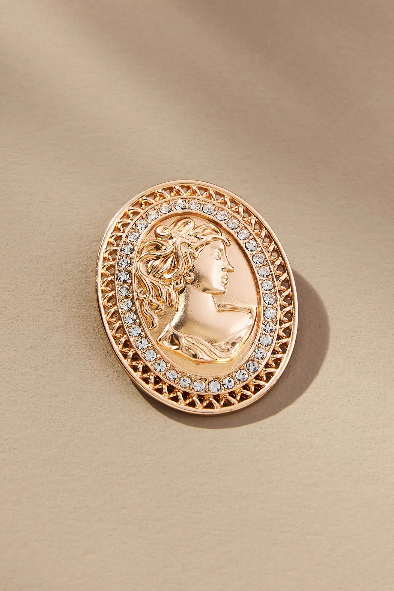 The Restored Vintage Collection: Crystal Bust Brooch | Anthropologie (US)