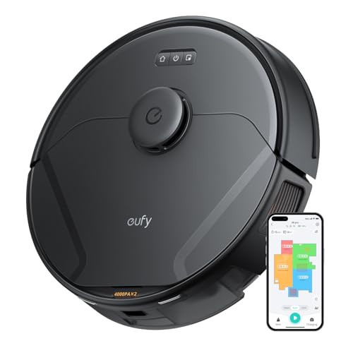 eufy X8 Pro Robot Vacuum, Twin-Turbine 2× 4,000 Pa Powerful Suction, Active Detangling Roller Brush, and iPath Laser Navigation for Pet Hair Deep Cleaning on Carpet | Amazon (US)
