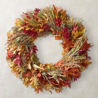 Harvest Bloom Leaves Wreath | Williams-Sonoma