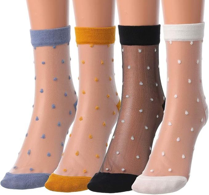 Campsis Women Sheer Sock Elastic See Through Socks | Amazon (US)