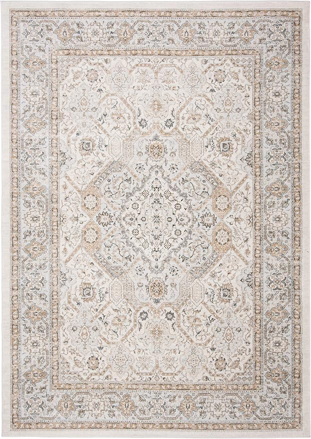 SAFAVIEH Isabella Collection Area Rug - 6'7" x 9', Cream & Beige, Oriental Design, Non-Shedding &... | Amazon (US)