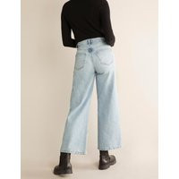 M&S Albaray Womens Organic Cotton Wide Leg Jeans - 8 - Medium Blue, Medium Blue | Marks & Spencer (UK)