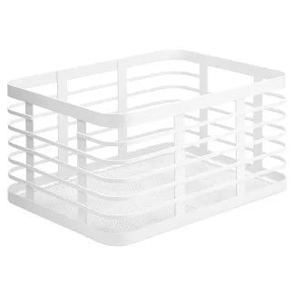 mDesign Flat Metal Bathroom Storage Organizer Bin Basket | Target
