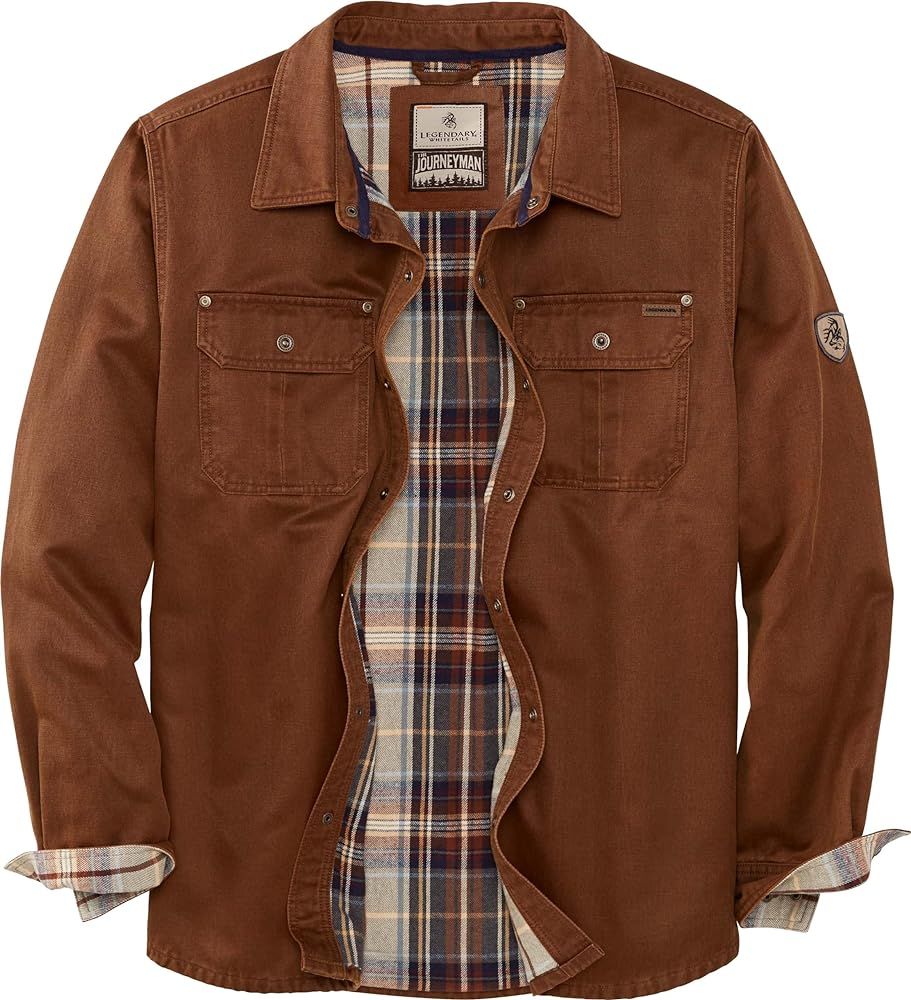 Legendary Whitetails Journeyman Shirt Jacket, Flannel Lined Shacket for Men, Water-Resistant Coat... | Amazon (US)