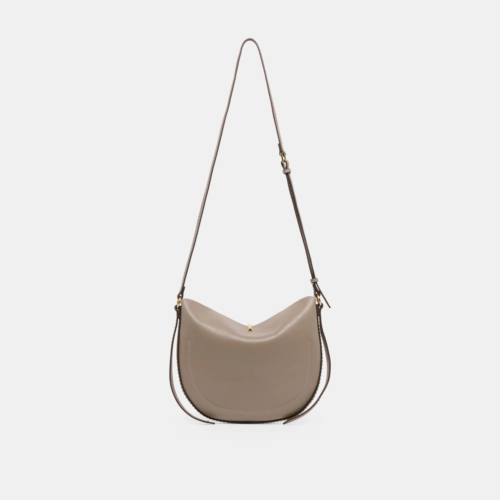 Burano Crossbody Grey Leather | DolceVita.com