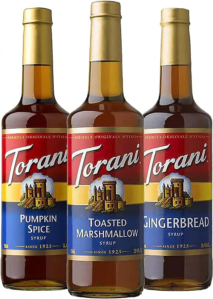 Holiday Syrup Flavors, Gingerbread, Pumpkin Spice and Toasted Marshmallow for Coffee Flavoring | Amazon (US)