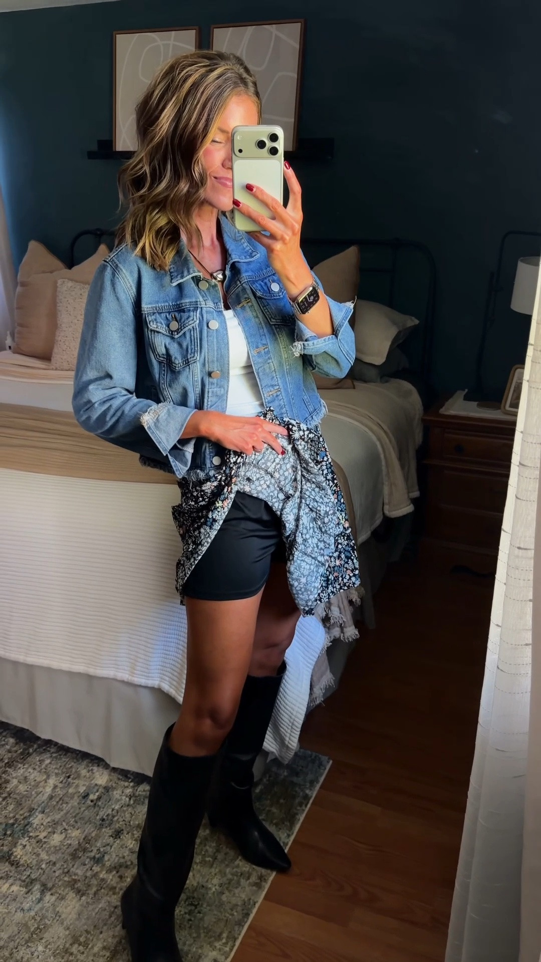 The comfiest skirt with built in shorts. Cute for early Fall or my warmer client girlies. 
Jacket/ small
Skirt/ medium

#LTKSeasonal #LTKOver40