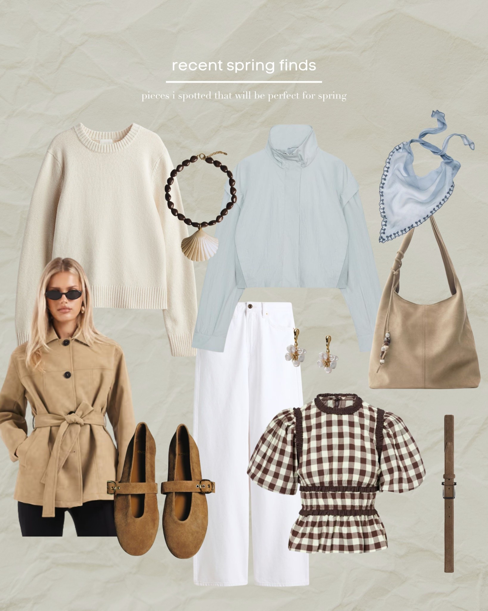 Spring, Spring Knitwear, Suede, Spring Jacket, Suede Jacket, Gingham, Damson Madder, Zara, Baby Blue, Hair Scarf, Bandana,
Ballet Flats 

#LTKspring #LTKuk
