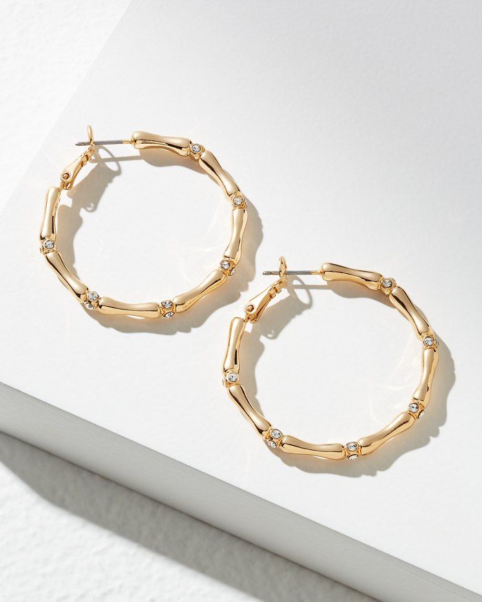 Island Essence Bamboo Hoop Earrings | Tommy Bahama