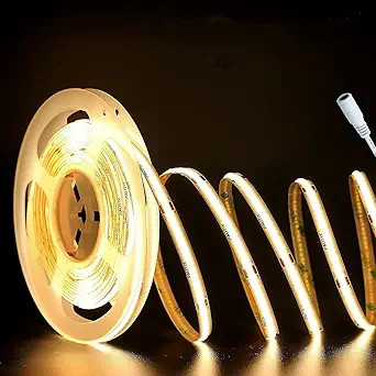 PAUTIX DC24V COB LED Strip Light 6.56ft/2m 504LEDs/m 2200LM 2700K Warm White CRI90+ Flexible Unde... | Amazon (US)