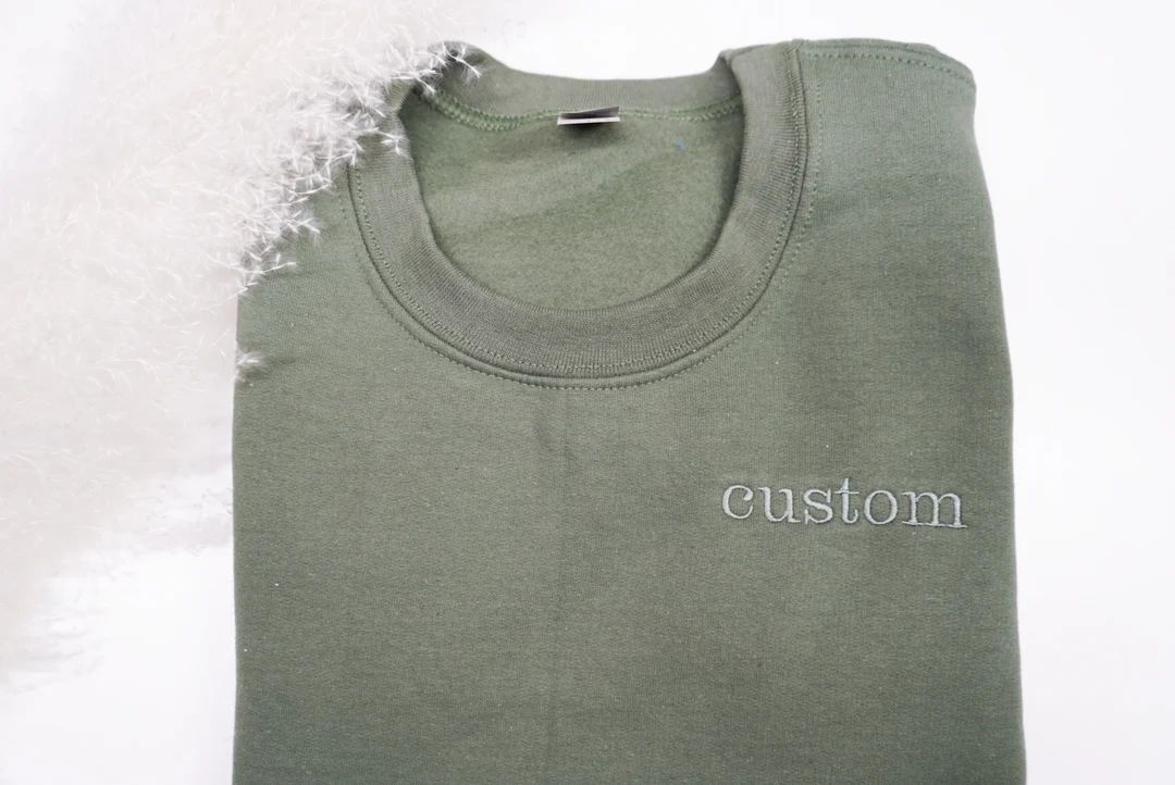 Custom Embroidered Sweatshirt Embroidered Sweatshirt - Etsy | Etsy (US)