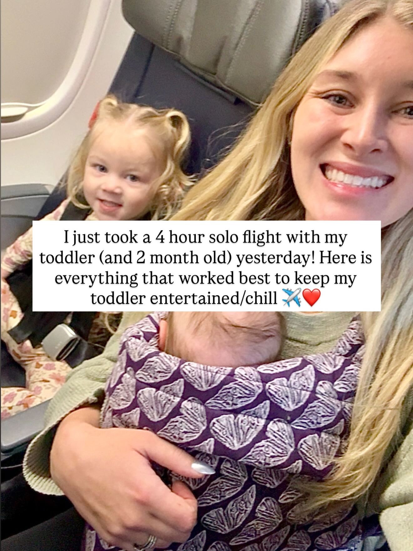 No crying from either baby the whole flight for once!!! Here’s what worked best for us! 🤍✈️☁️

#2under2 #toddler #toddlermom #travelwithkids #momtips