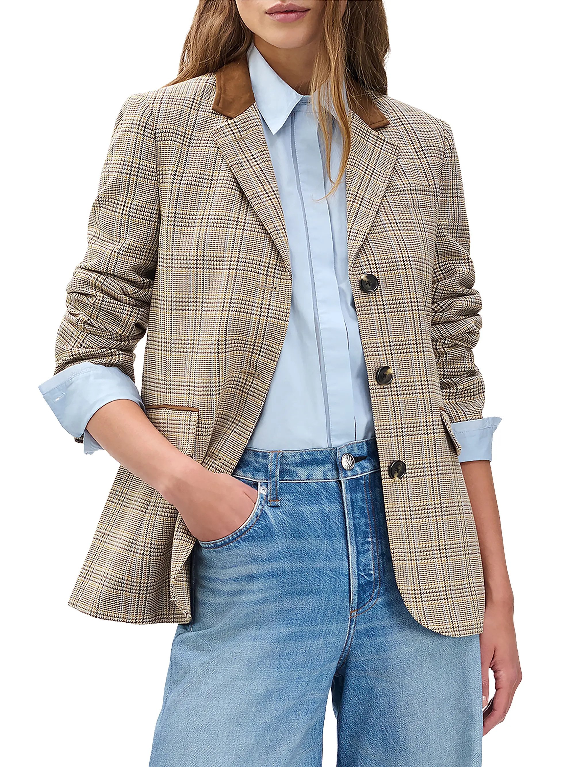 Evia Plaid Blazer | Saks Fifth Avenue