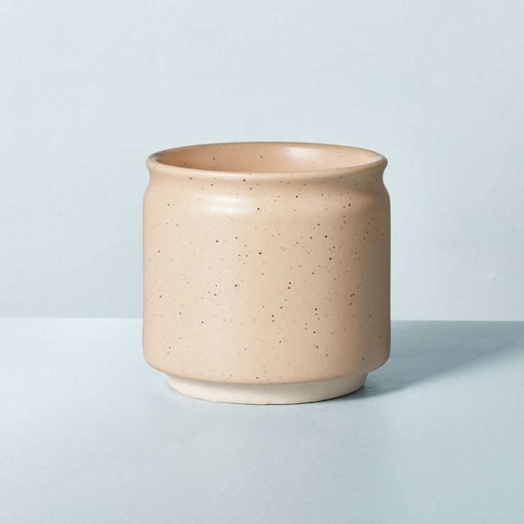 Speckled Ceramic Sandalwood & Clay Jar Candle Taupe - Hearth & Hand™ with Magnolia | Target