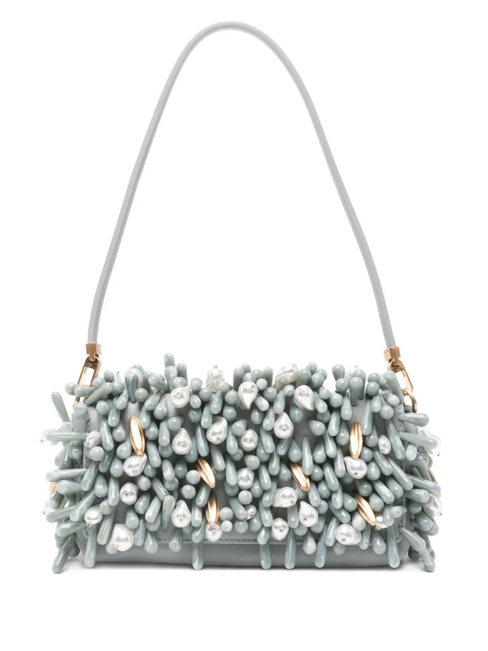 Cult Gaia Perla bead-embellished shoulder bag - Blue | Farfetch Global
