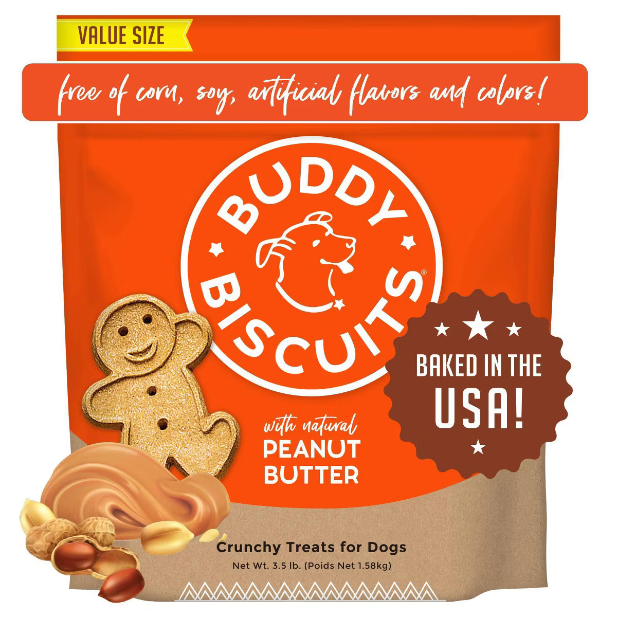 Buddy Biscuits Oven Baked Crunchy Peanut Butter Dog Treats | Target