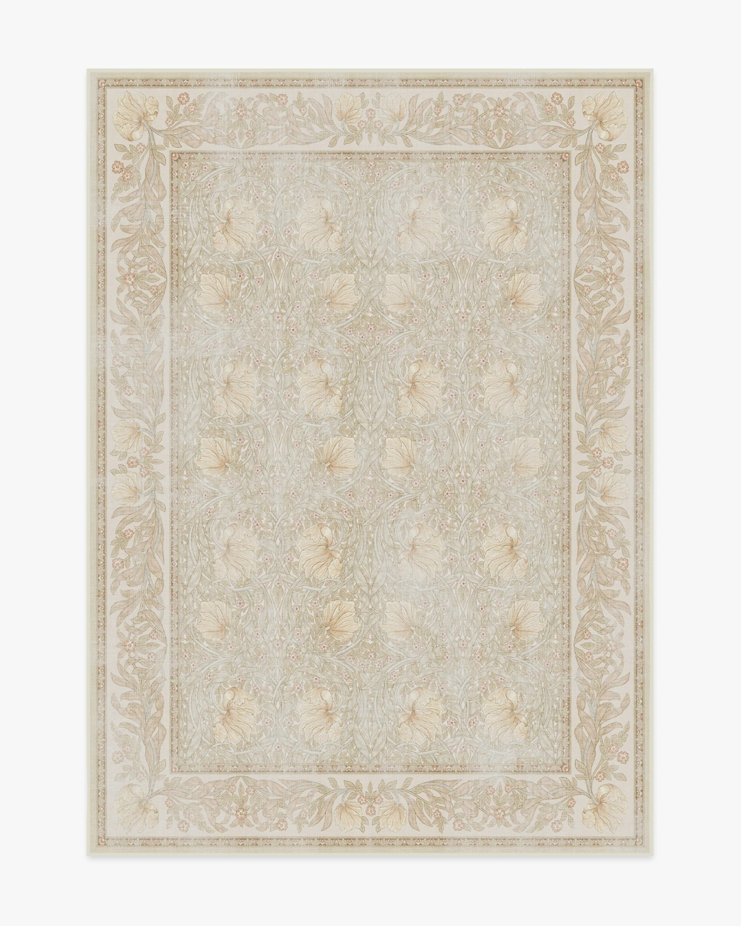 Morris & Co. Pimpernel Vintage Blush Rug | Ruggable US | Ruggable