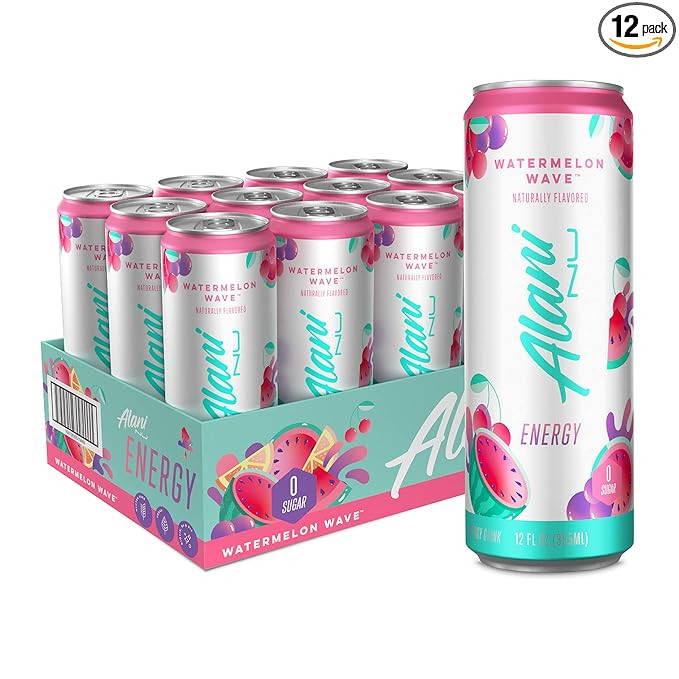 Alani Nu WATERMELON WAVE Sugar Free, Low Calorie Energy Drinks | 200mg Caffeine | Pre Workout Per... | Amazon (US)