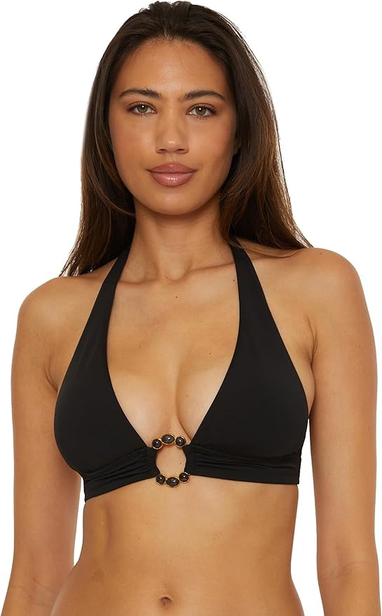 Becca Womens Marble Canyon Halter Bikini Top, Adjustable, Tie Back, Swimwear Separates for Women | Amazon (US)