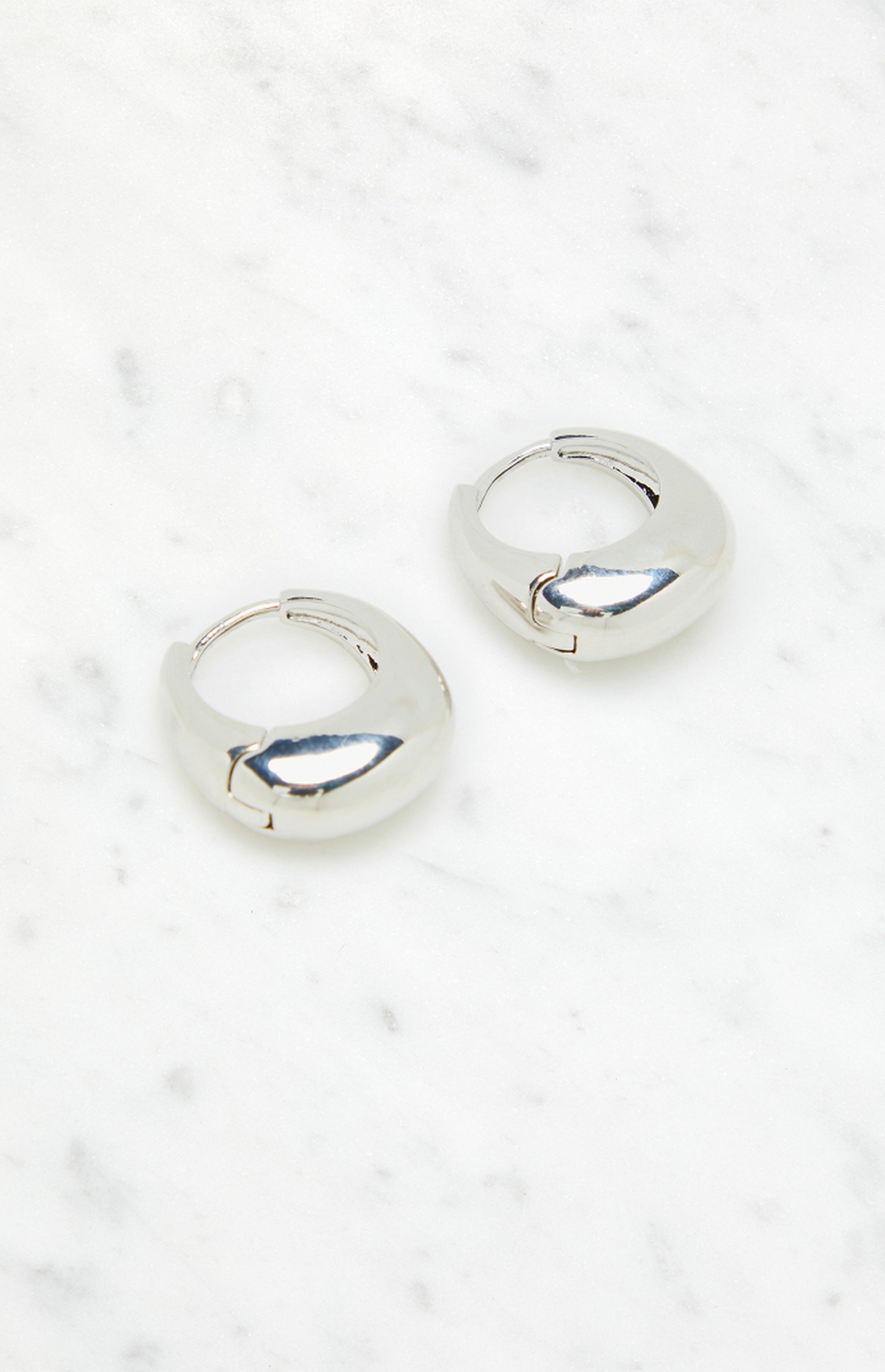 John Galt Silver Hoop Earrings | PacSun