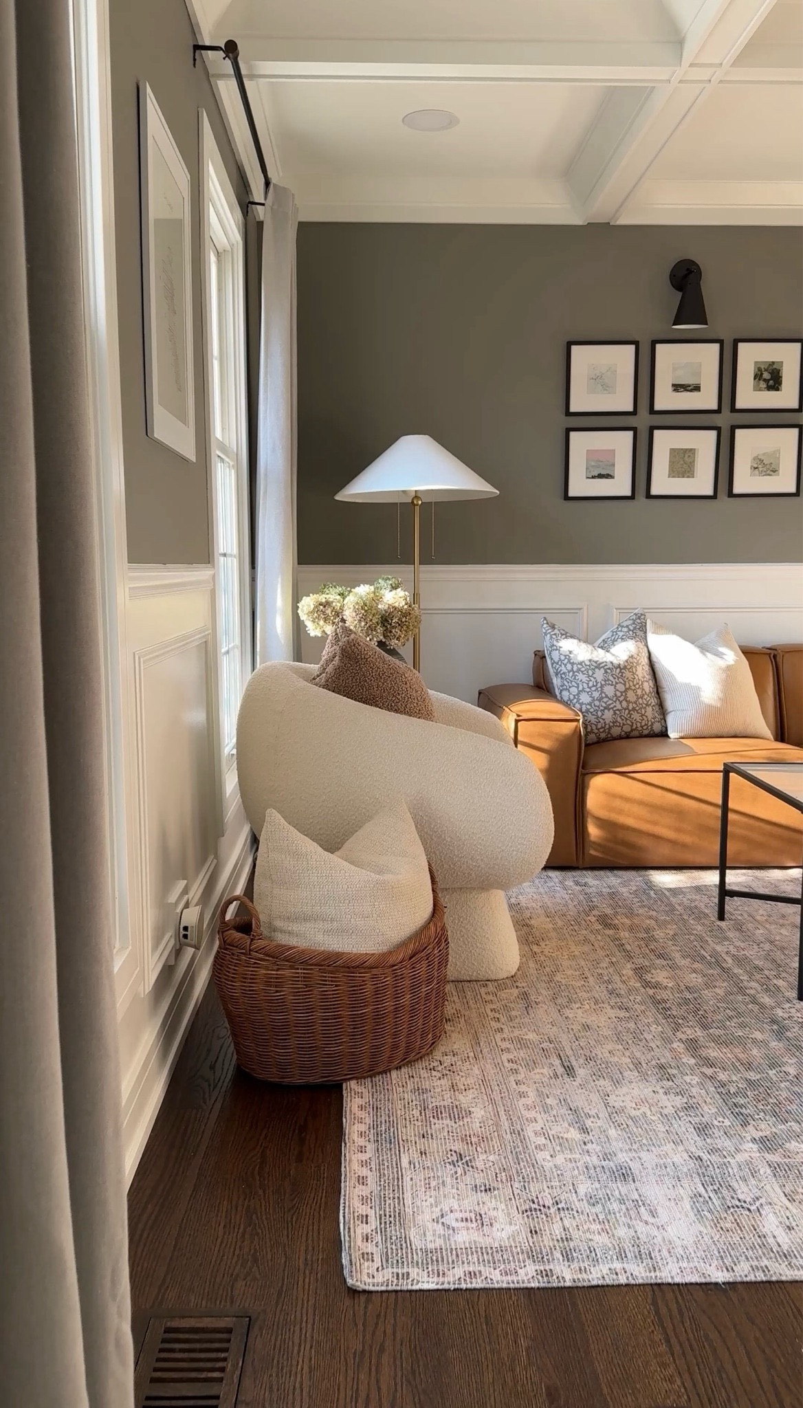 This beautiful new area rug that I added in from RUGS USA was a top favorite of the week! I love the vintage wash. And this beautiful accent chair is a frequently asked about item! The organic shape, the boucle texture—I totally understand why! We have the ivory boucle and it’s on sale for $520 right now.  Use code LAH15 to save on the rug! 

#LTKhome #LTKstyletip #LTKsalealert