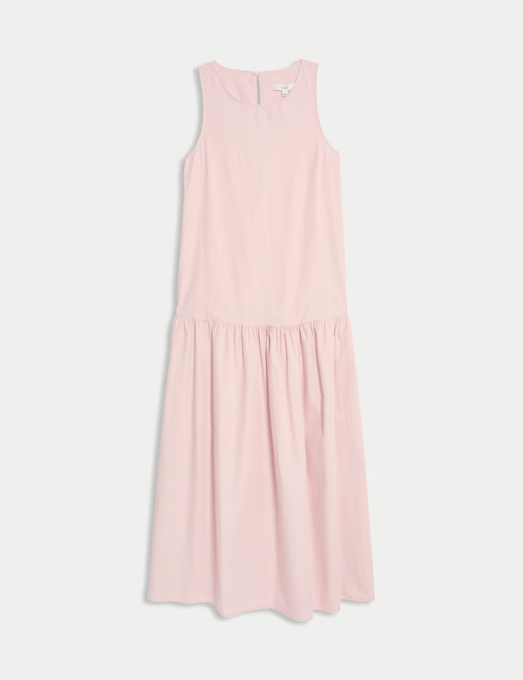 Pure Cotton Midaxi Drop Waist Tiered Dress | Marks & Spencer (UK)