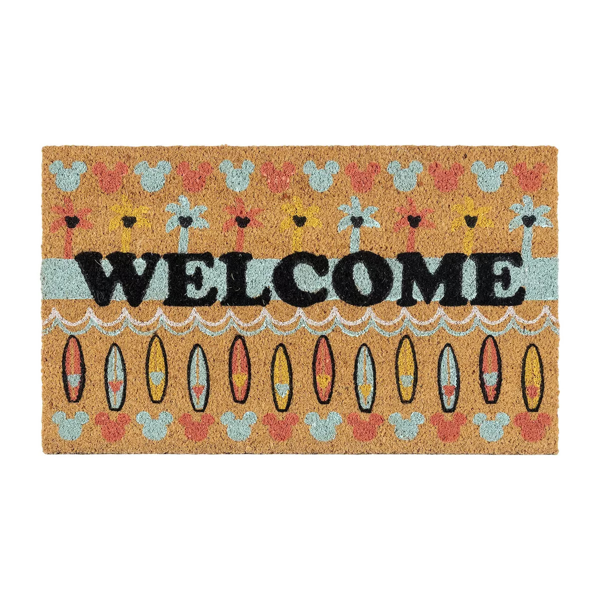 Disney's Mickey Mouse Summer Welcome Natural Coir Mat | Kohl's