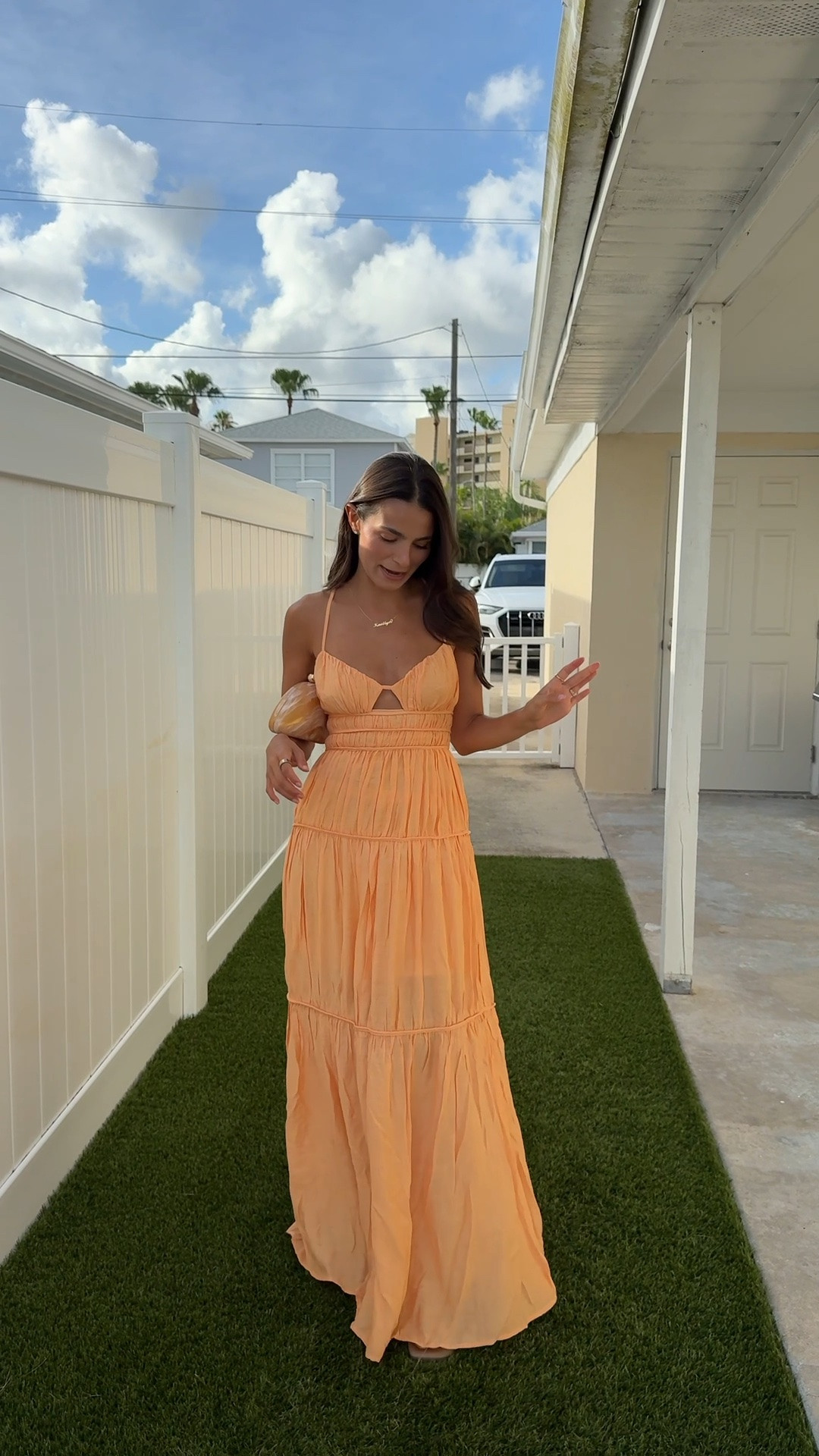 this color !!!! wore this maxi dress from @Lulus to dinner and I love this color sm. I’m 5’3 wearing size XS. It also comes in white & is currently 20% off !

#LTKootd #LTKSaleAlert