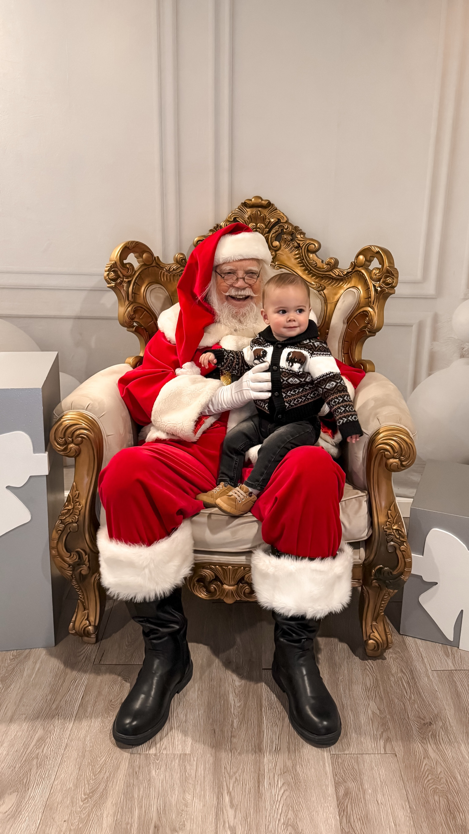 The buffalo cardigan my son wore to meet Santa is 50% off! Perfect for your upcoming holiday parties 🖤✨🦬 #holidayoutfit 

#LTKSaleAlert #LTKBaby #LTKFindsUnder50