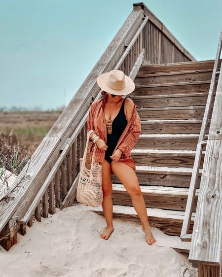 This one-piece suit has been my favorite for YEARS and is back in stock! It pairs perfectly with this Target striped button down. 

#LTKfindsunder50 #LTKswim #LTKitbag