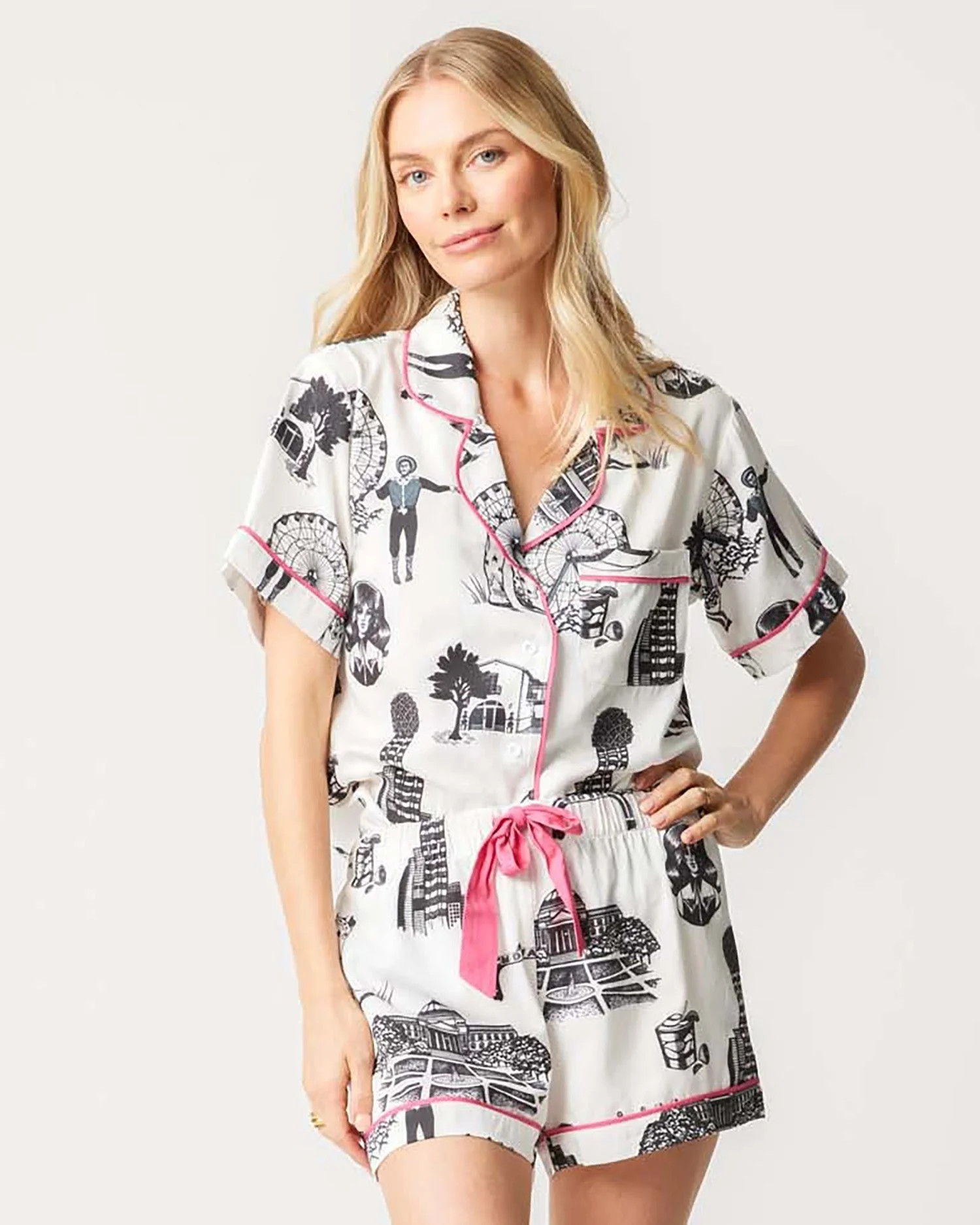 Dallas Toile Pajama Shorts Set | Colorful Prints, Wallpaper, Pajamas, Home Decor, & More | Katie Kime Inc